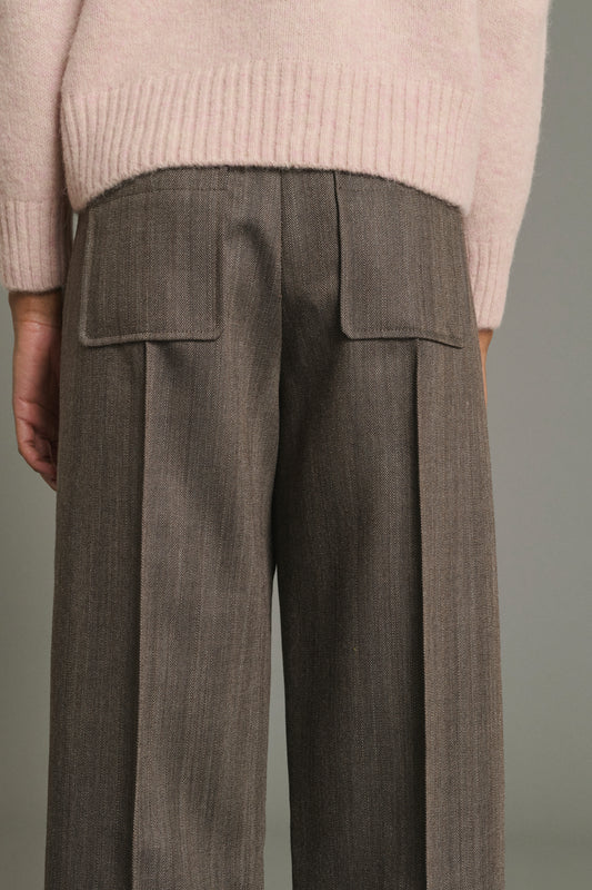 Pantalón Harold - Marrón Glacé - Lana - Mujer