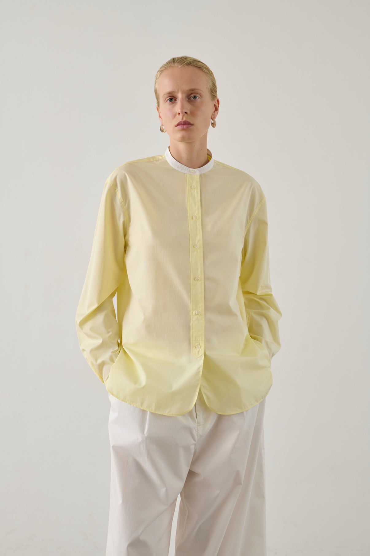 light yellow dress shirt Soeur Shirt Bermudes Yellow Bright Yellow Woman