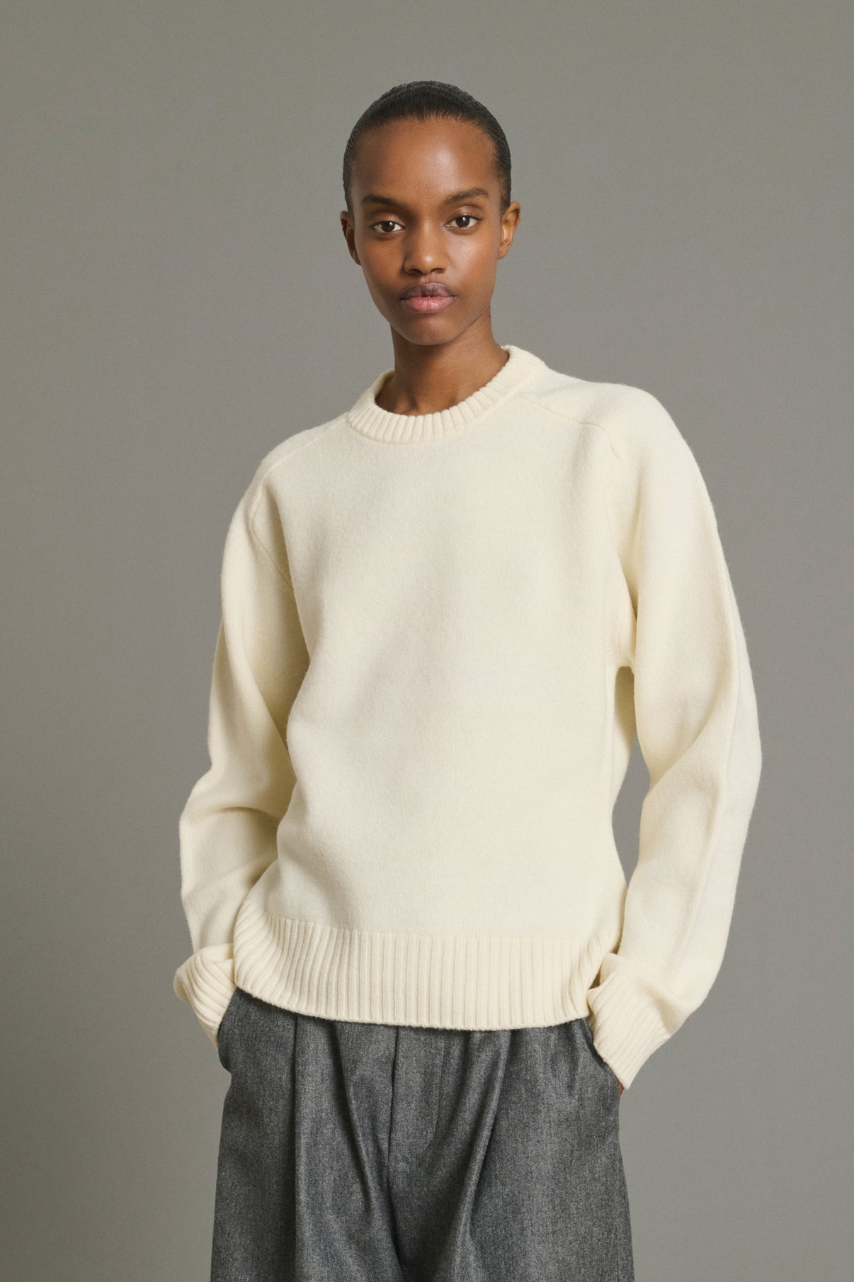 Jersey Jeremie - Crudo - Lana Merino - Mujer vue 3