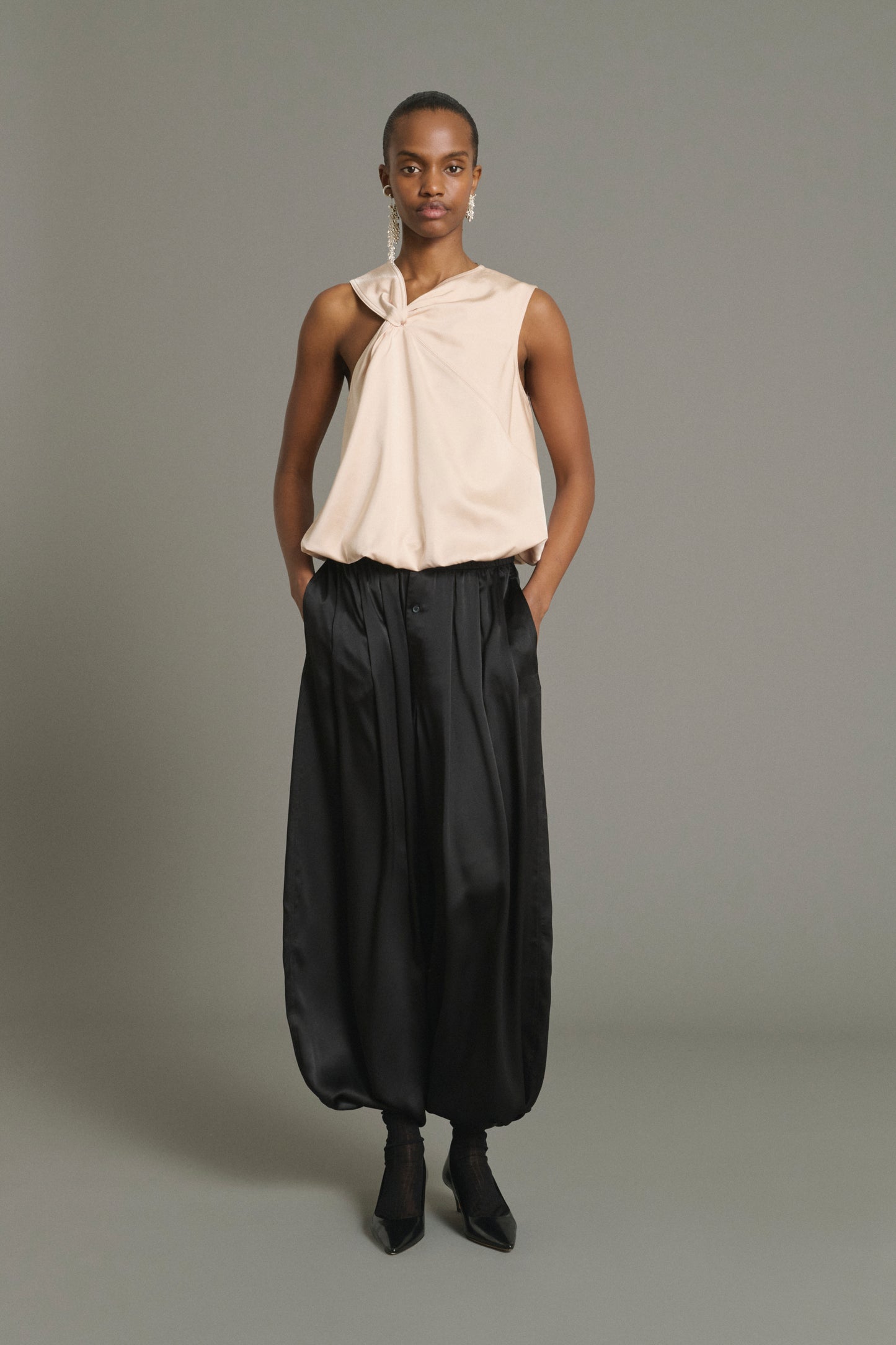 Pantalon Leopold - Noir - Soie - Femme