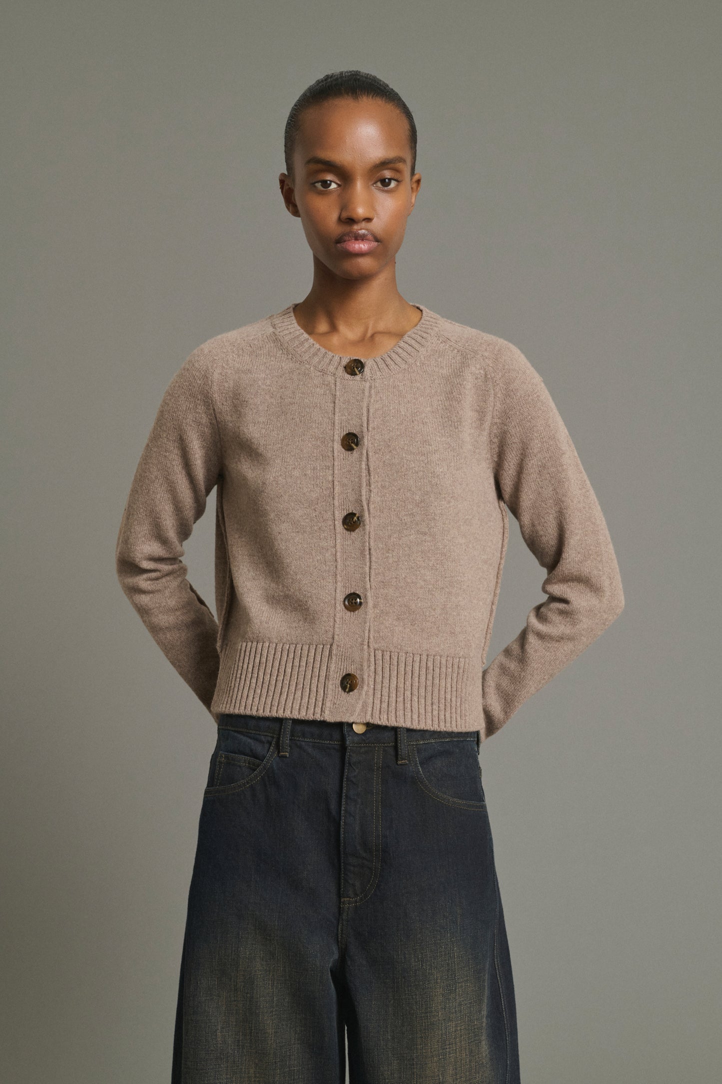 Cardigan Virginia - Beige Chiné - Laine Mérinos - Femme
