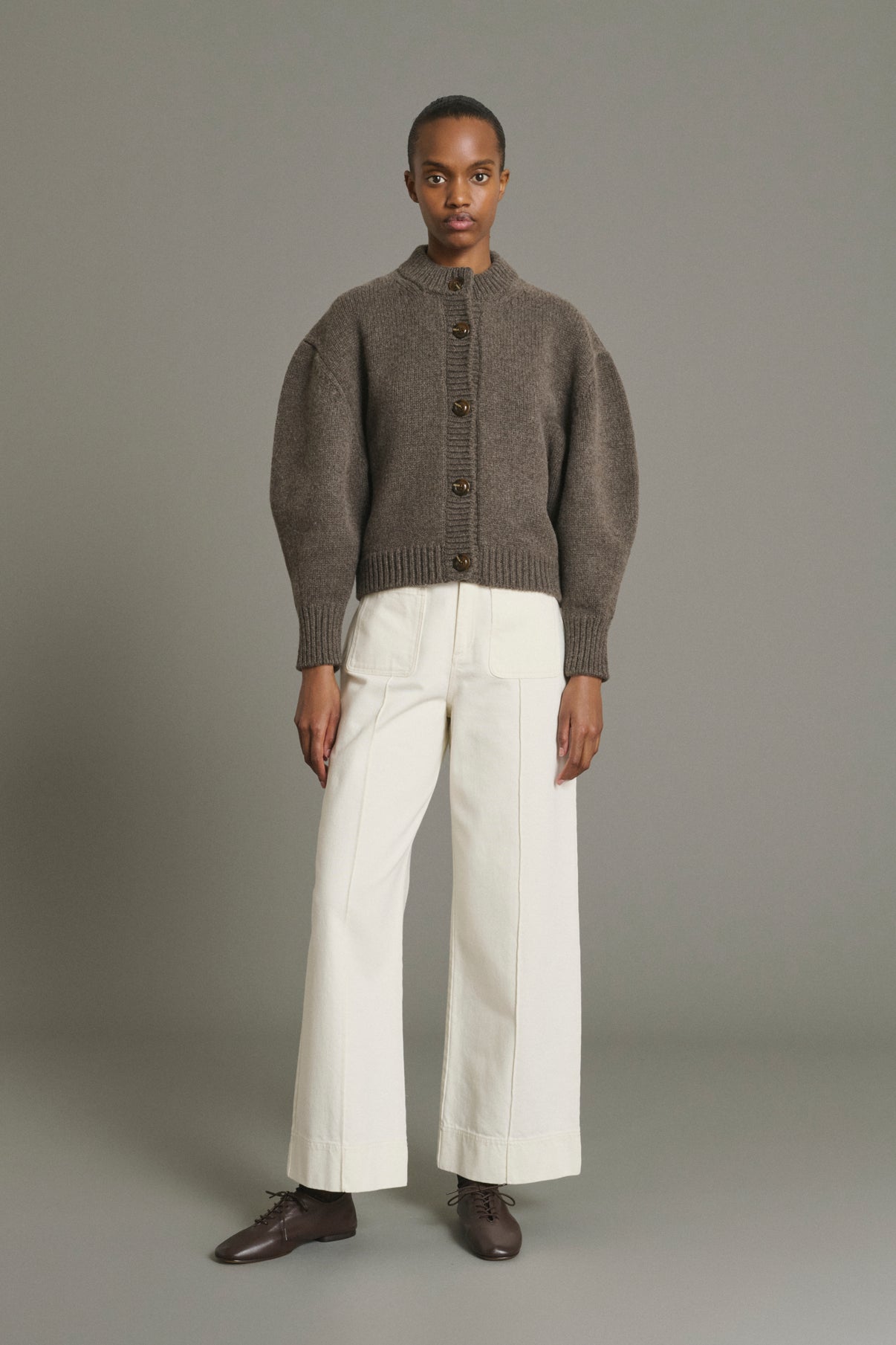 Vaqueros Harry - Crema Denim Évasé Mujer - Soeur vue 5