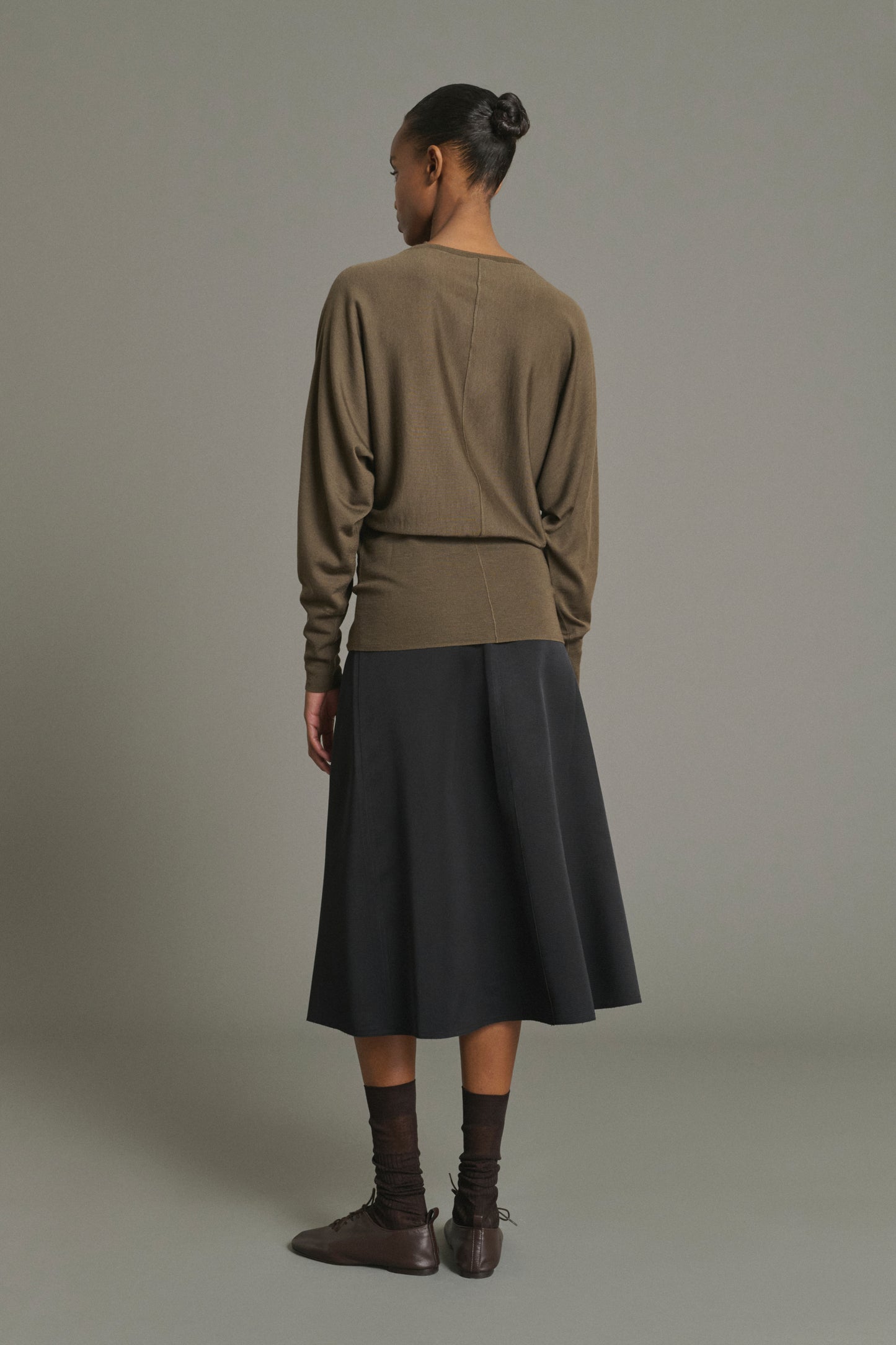 Jersey Lina - Caqui - Lana Merino - Mujer