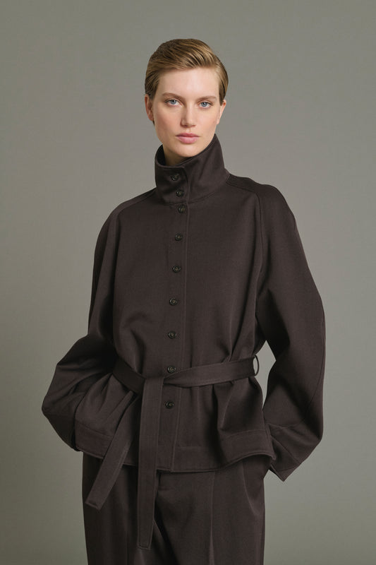 Chaqueta Geode - Ébano - Lana - Mujer
