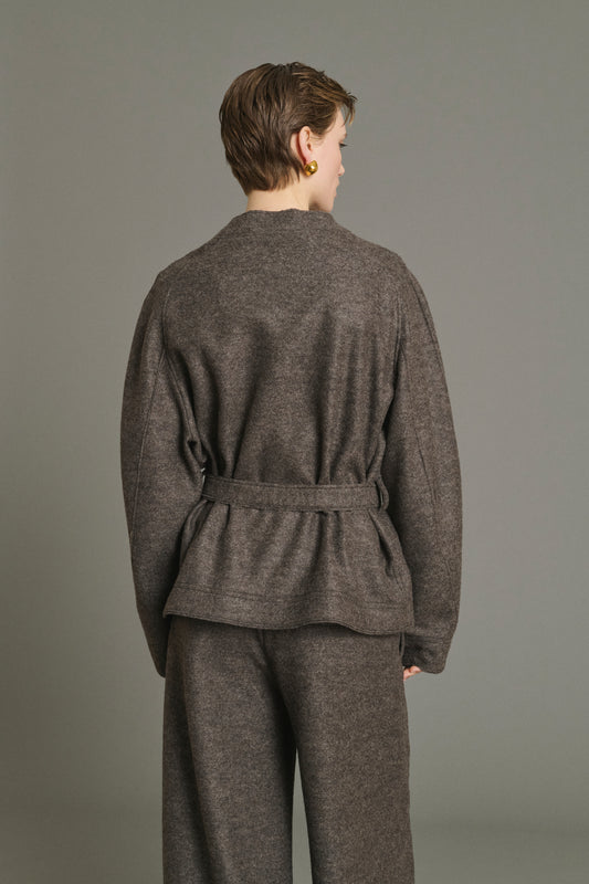 Chaqueta Theia - Taupe Jaspeado - Lana - Mujer