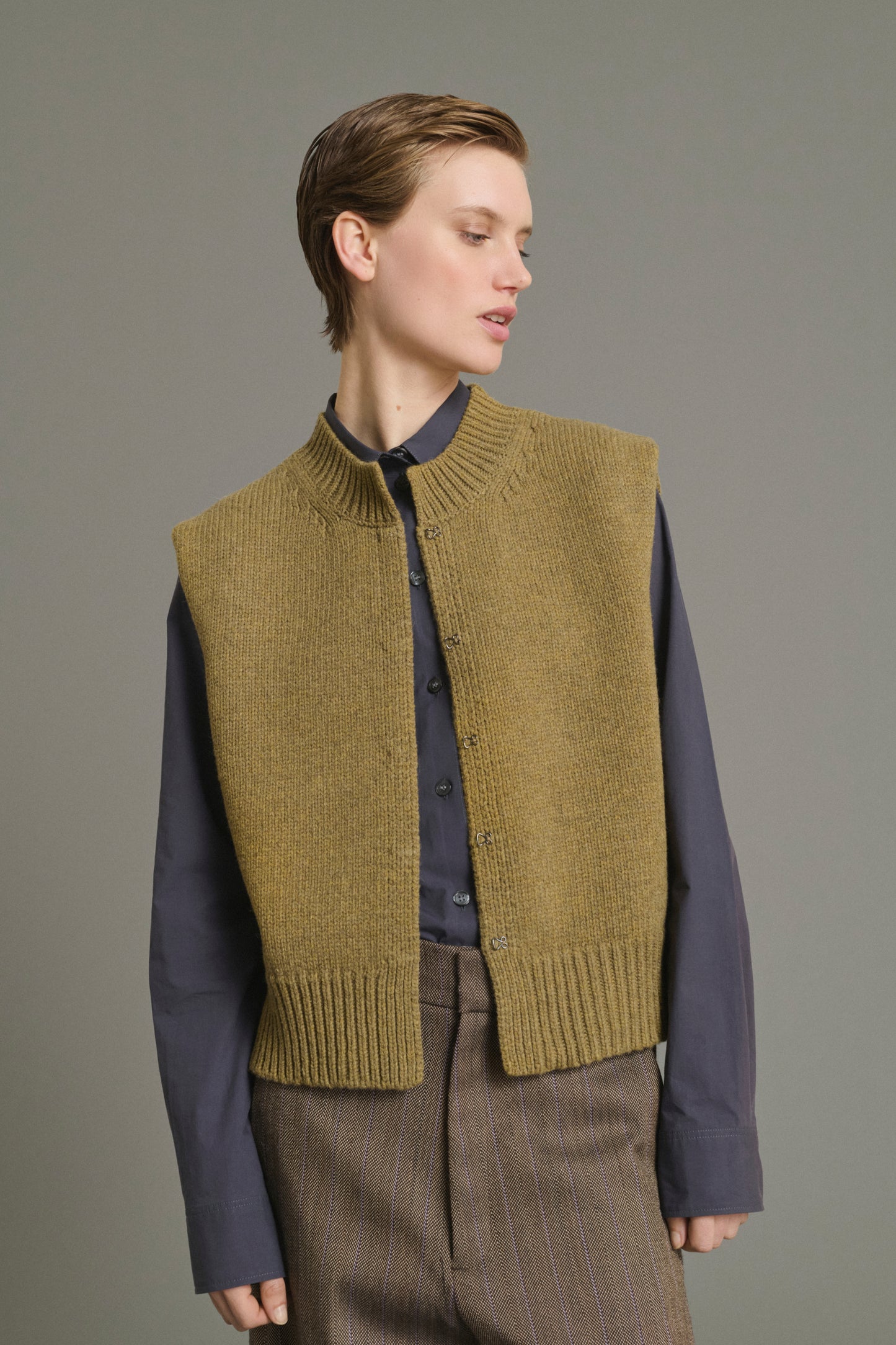 Cardigan Kalyanee - Tilleul - Laine - Femme