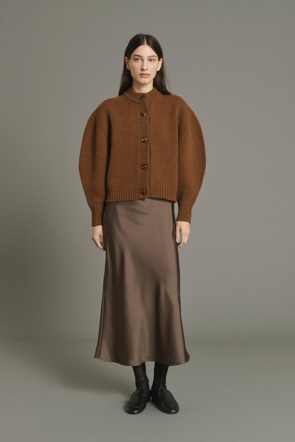 Cardigan Leonard - Caramel - Laine Mérinos - Femme vue 3