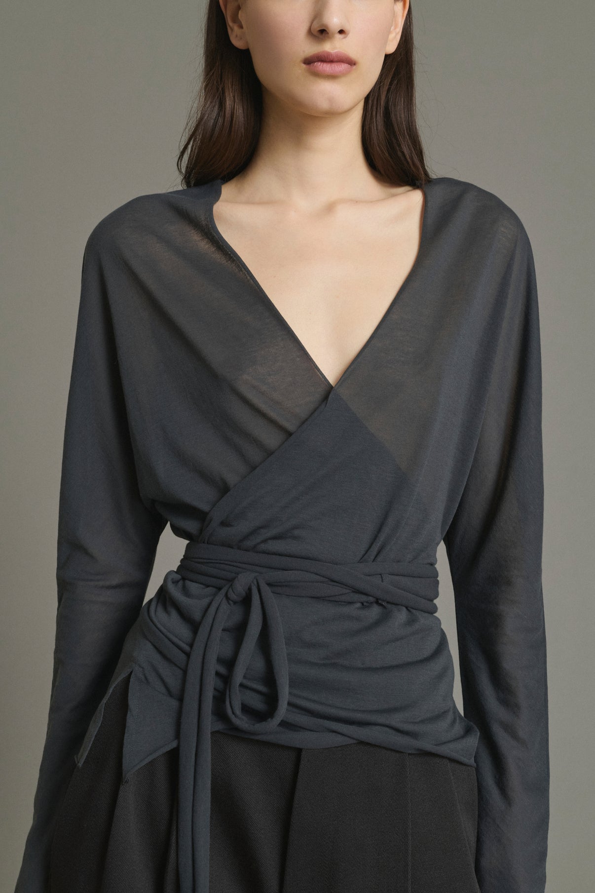 Camiseta Luth - Gris Antracita - Algodón - Mujer vue 2