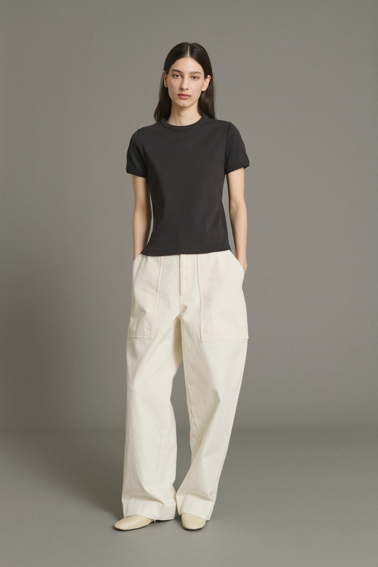 Tee-Shirt Aristide - Charbon - Coton - Femme vue 1