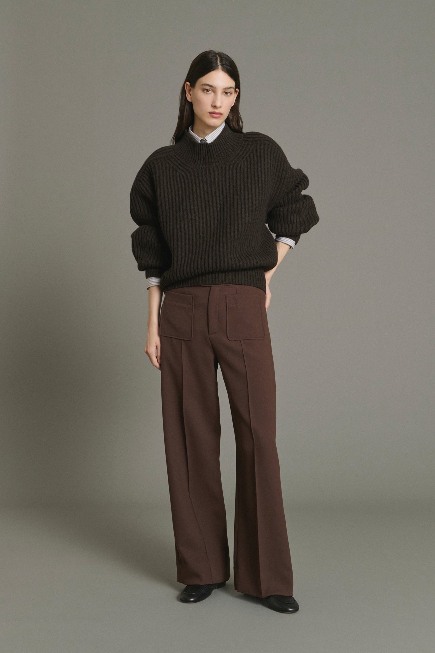 Jersey Flamand - Chocolate - Lana Merina - Mujer