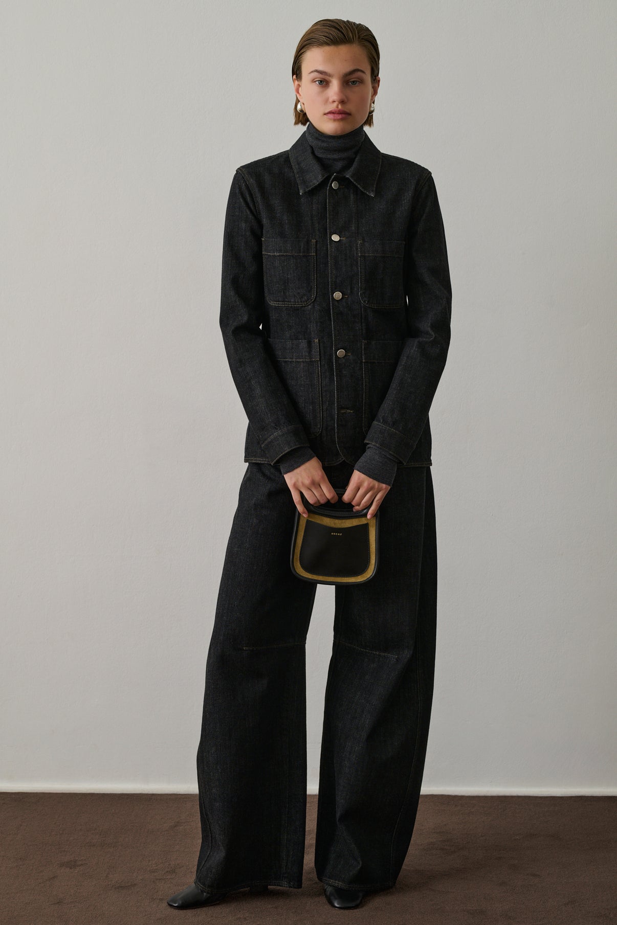 Sac Cheri Mini - Bronze/Noir - Cuir - Femme vue 2