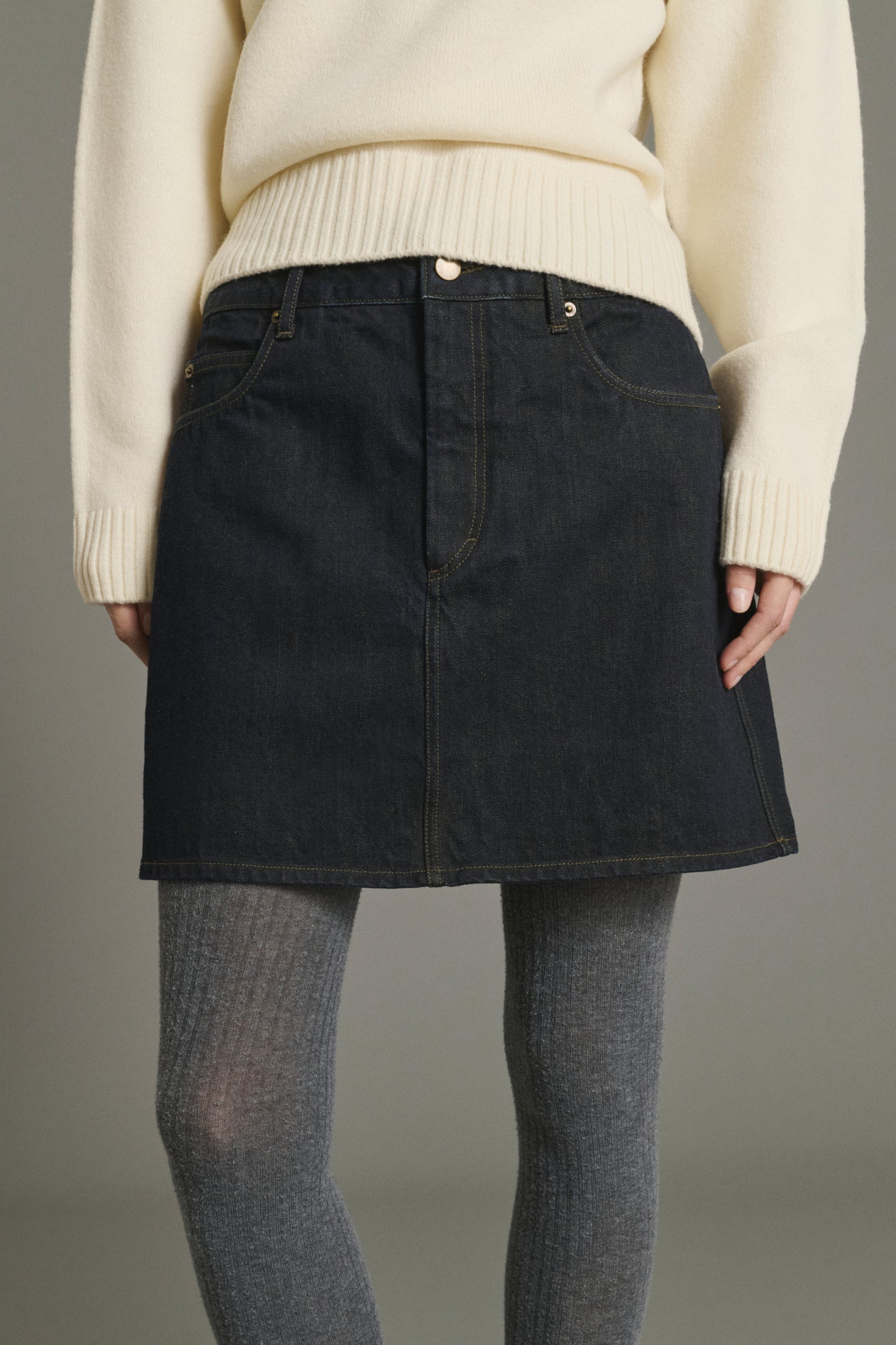 Falda Lacy - Negro - Algodón - Mujer