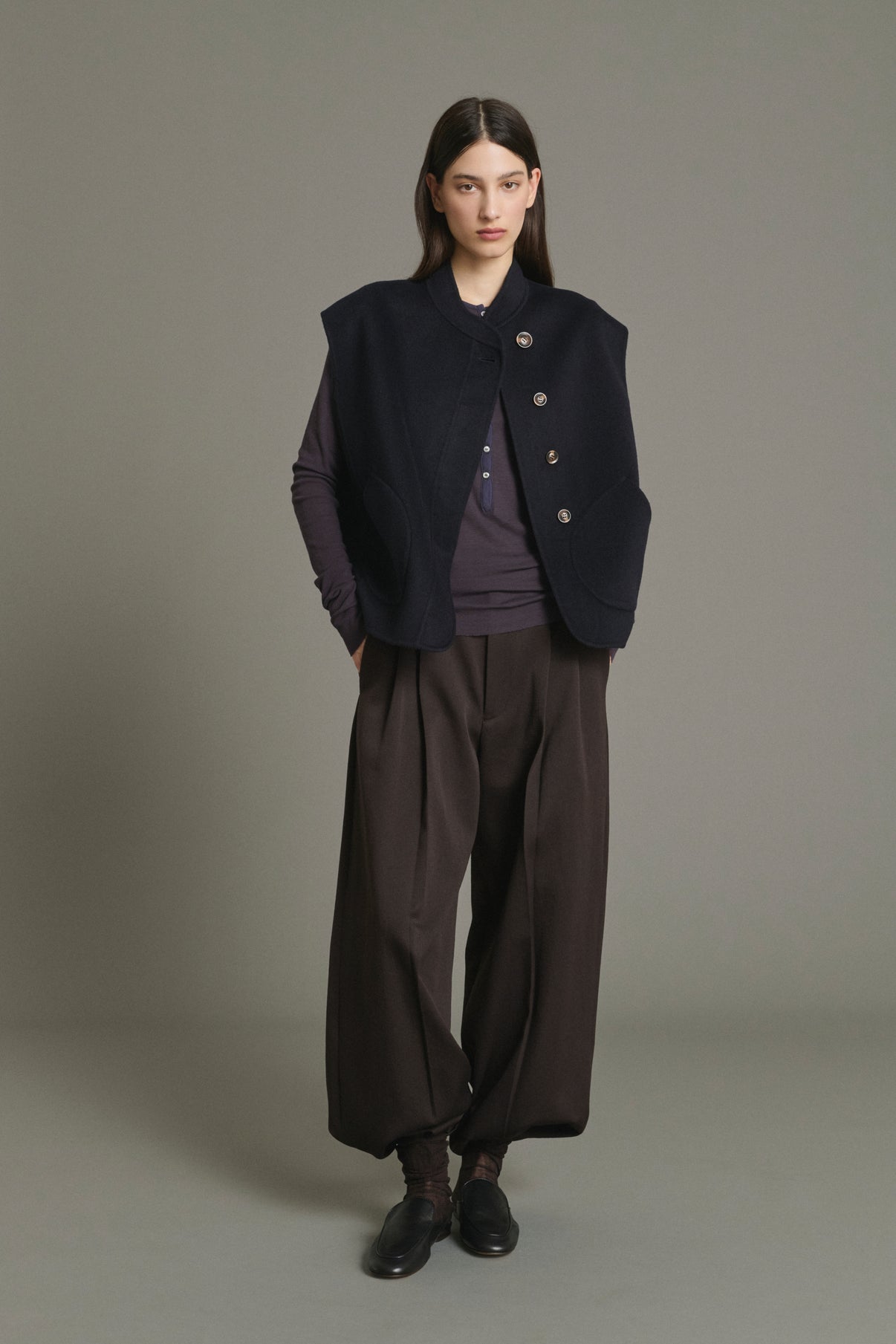 Blouson Adeline - Deep Navy Laine Femme - Soeur vue 5
