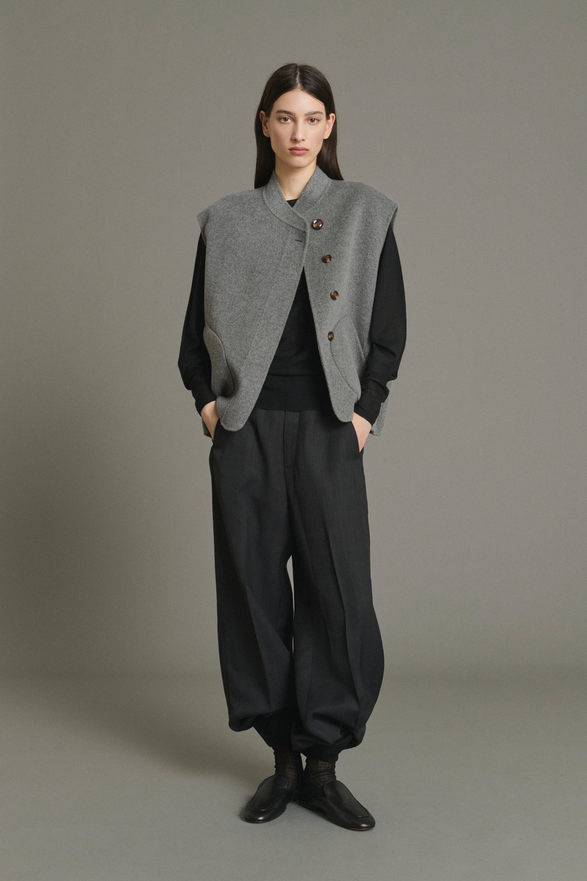 Blouson Adeline - Gris Clair - Laine - Femme vue 4