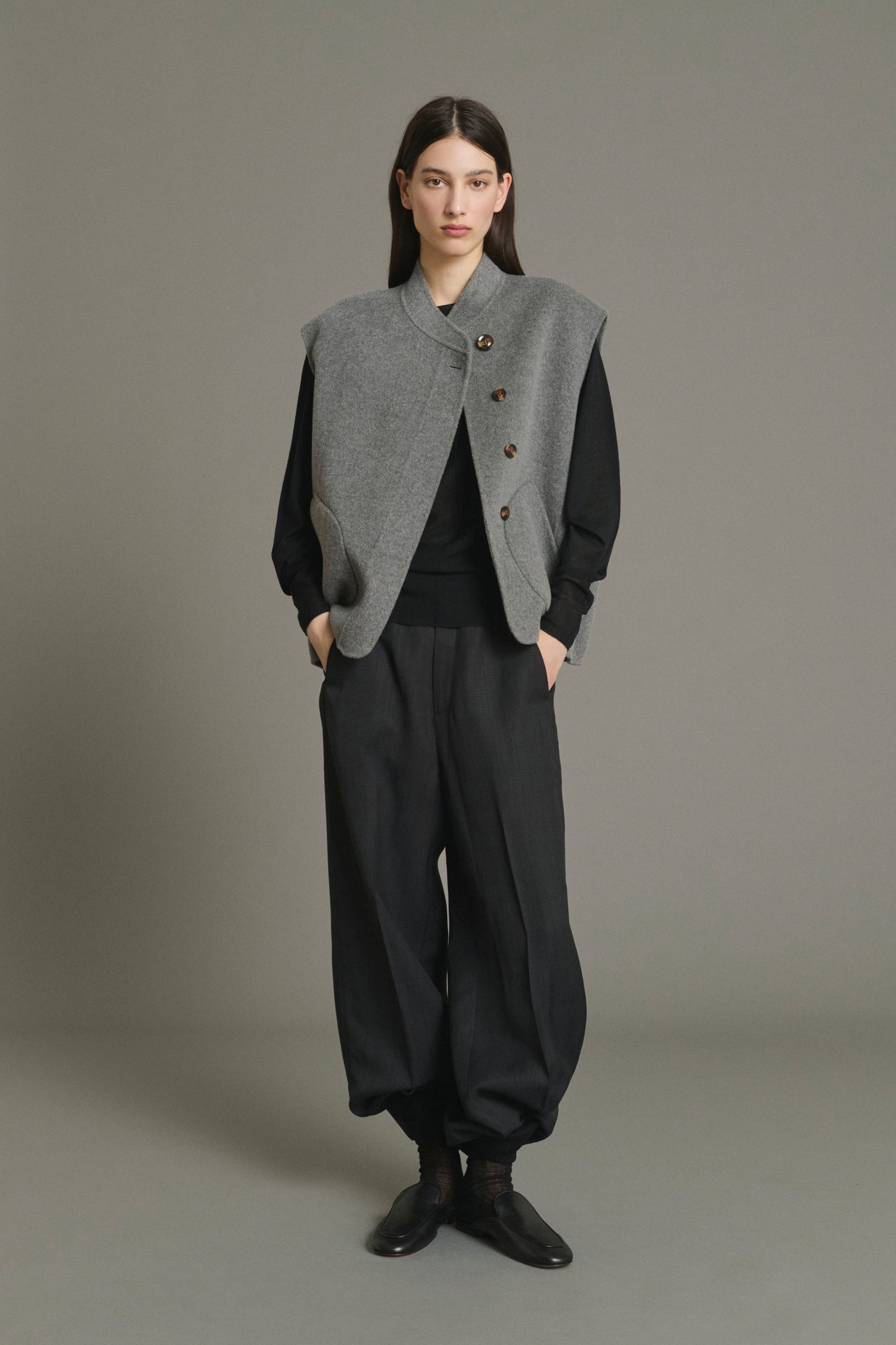 Blouson Adeline - Gris Clair - Laine - Femme