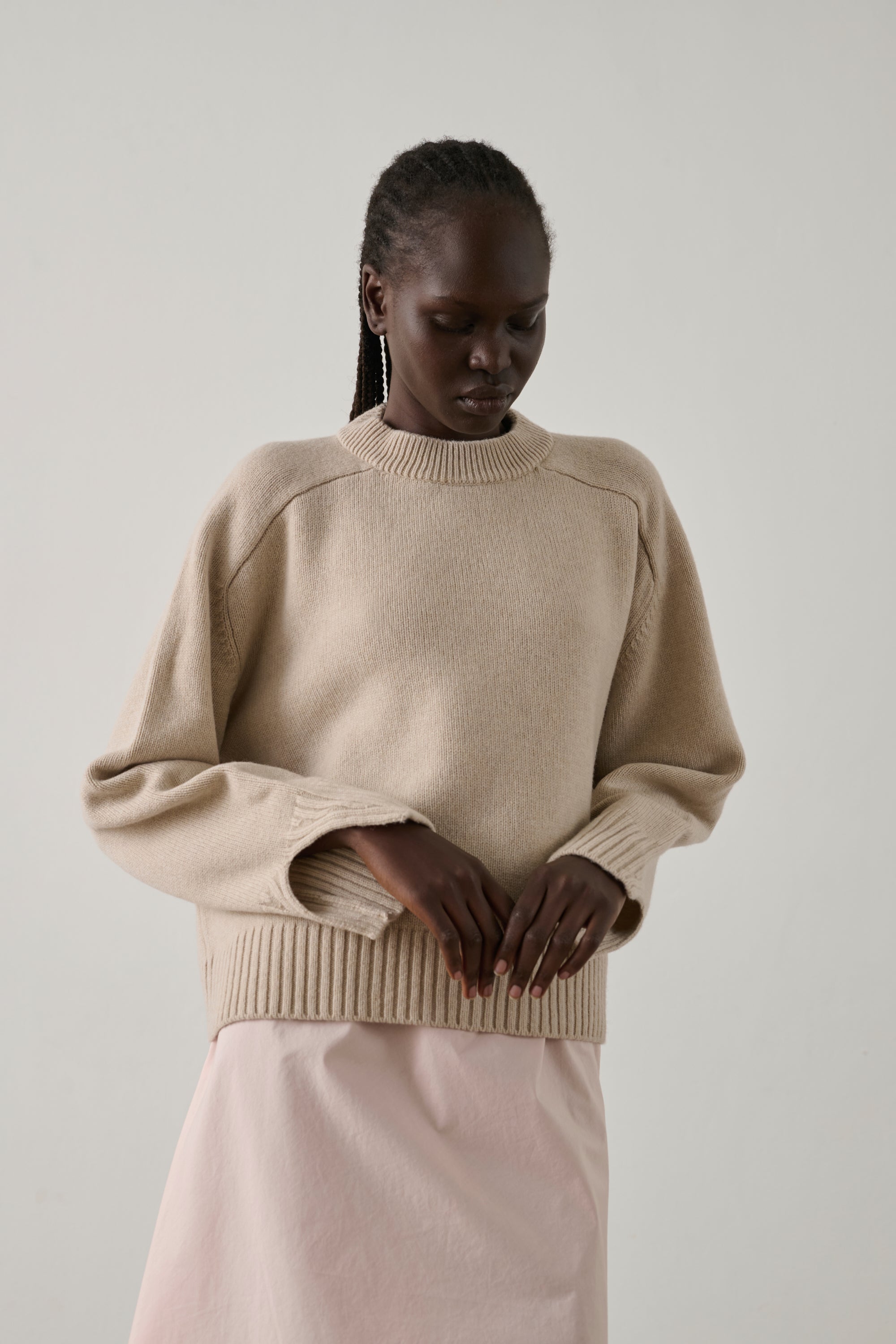 Will Sweater - Ecru Merino Wool Oversized Women's - Soeur