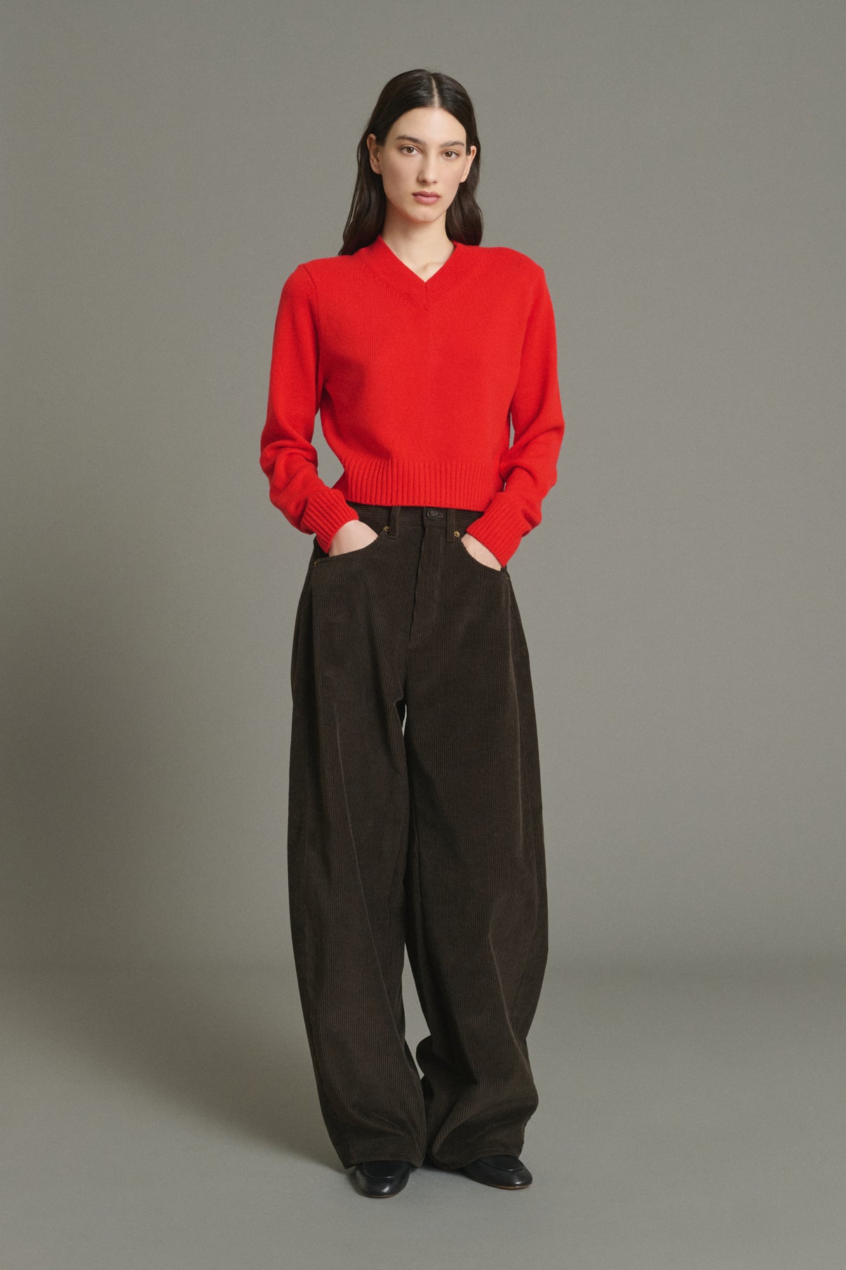 Pantalón Gunther - Marrón Oscuro - Algodón - Mujer vue 1