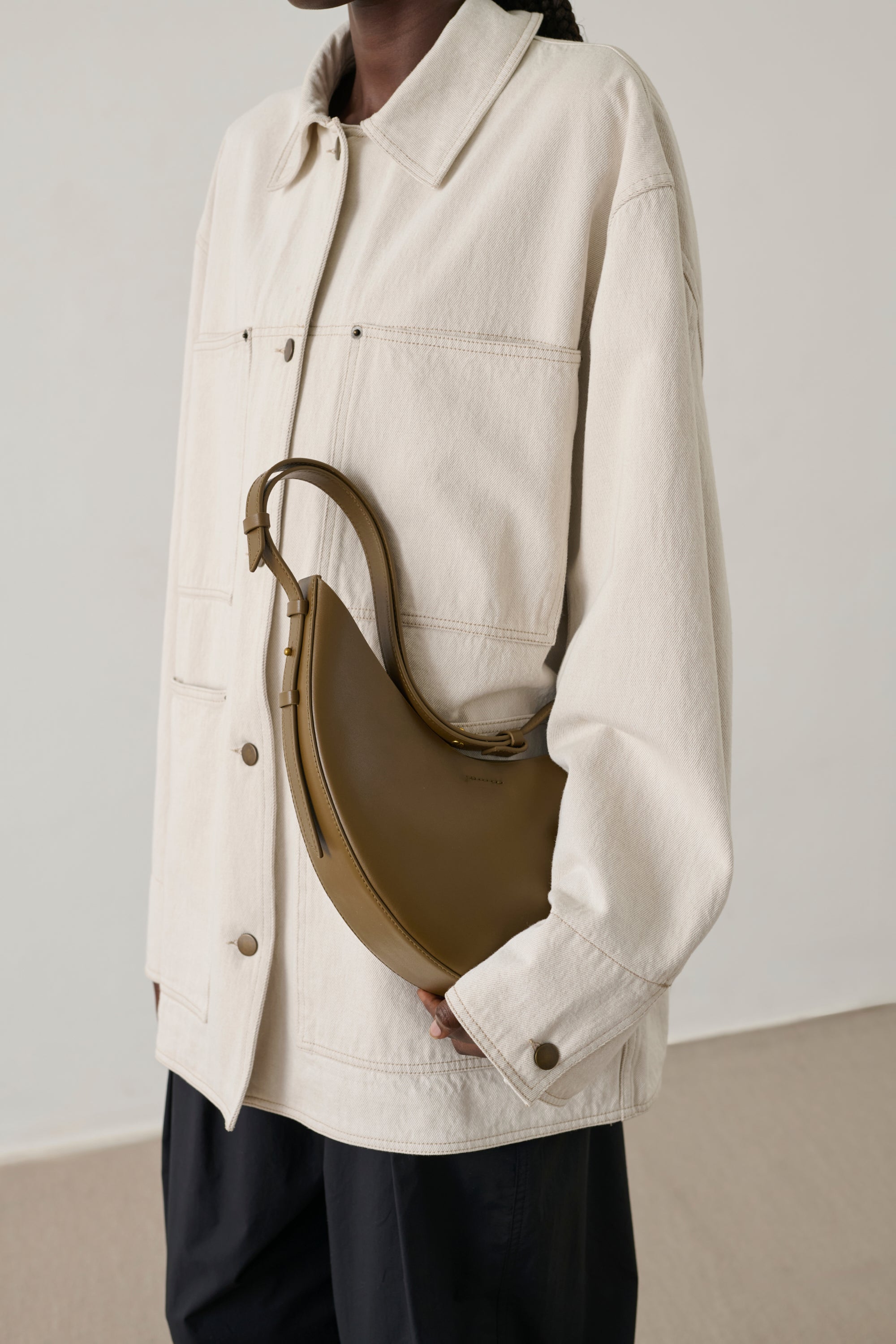 Bag Wino - Bronze Asymmetric Leather - Soeur