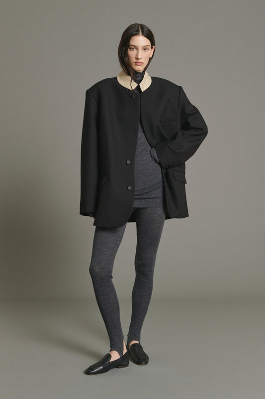 Legging Jen - Gris Antracita - Lana - Mujer