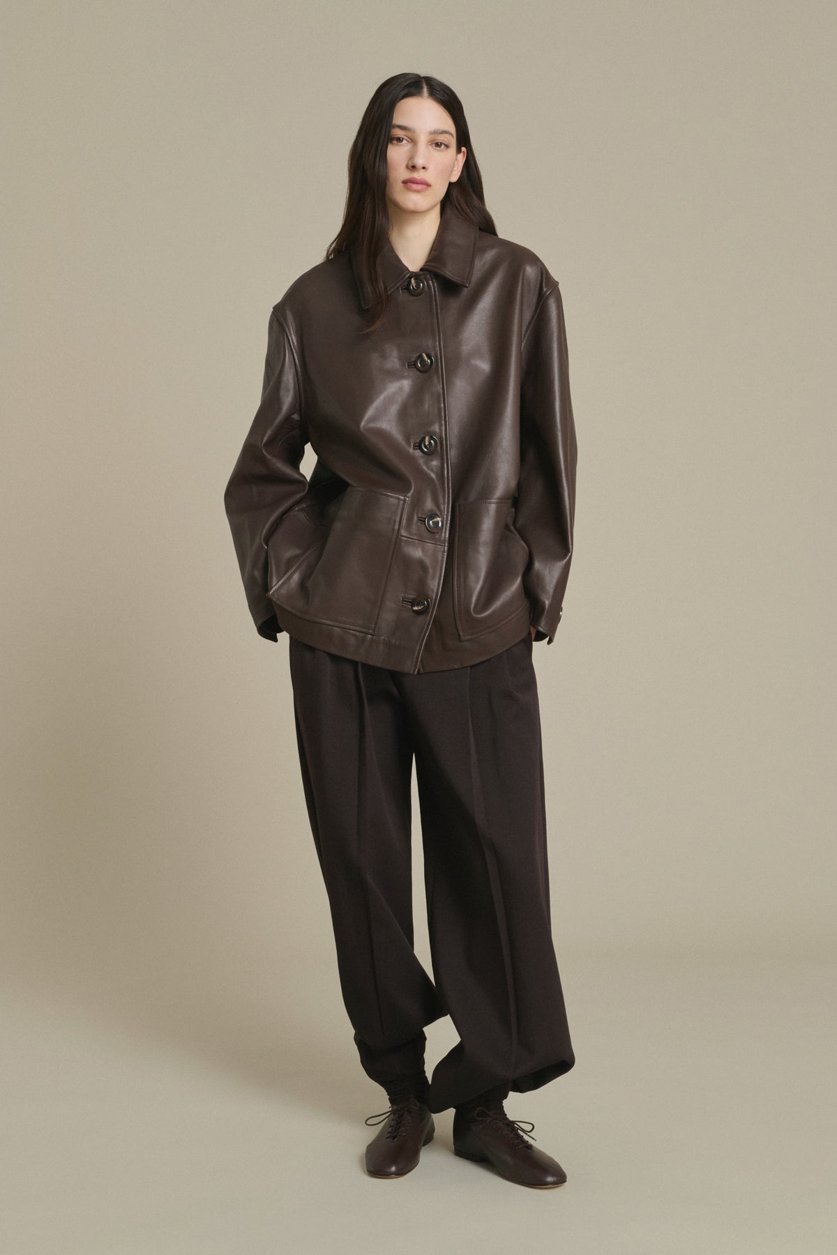 Derbies Orso - Marron Chaud Cuir Grainé Femme - Soeur vue 2