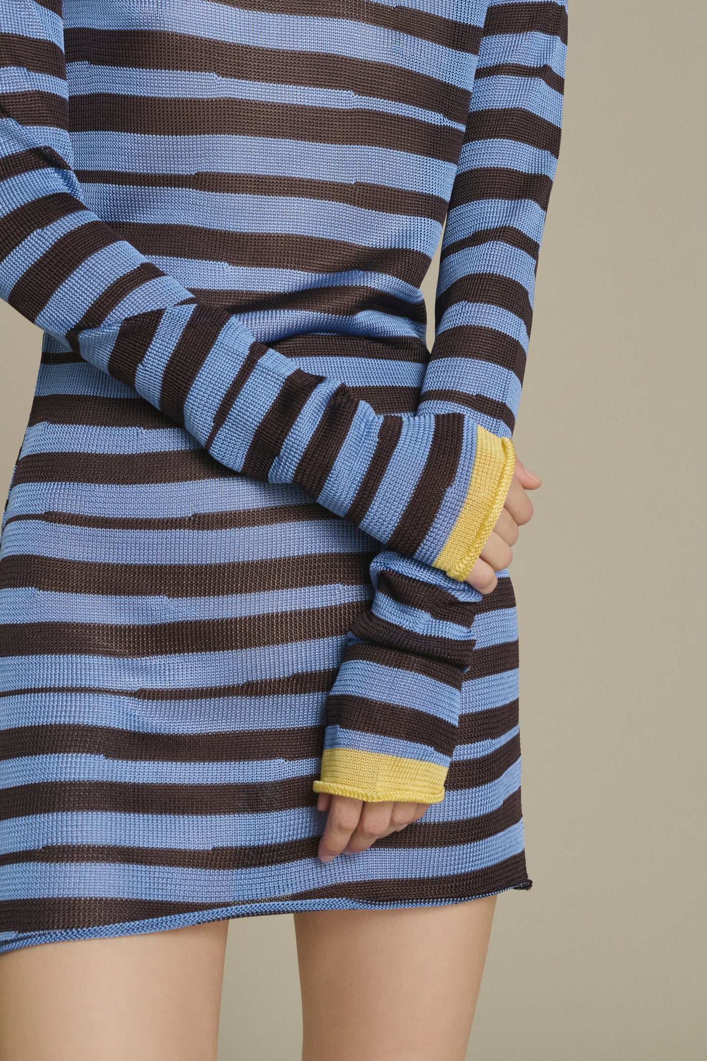 Robe Momo mini rayée moka et bleu ciel Soeur & TL180 - Soeur
