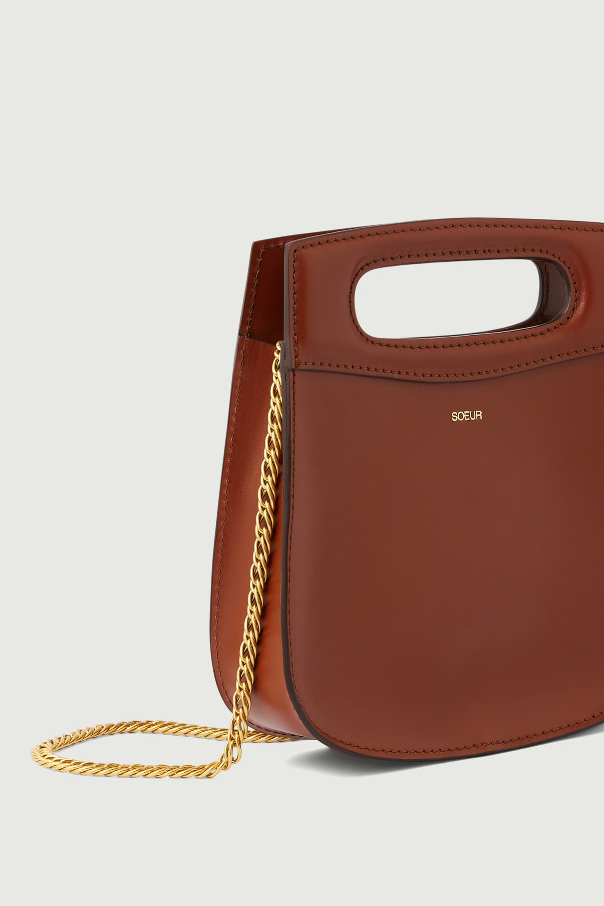 Sac Cheri Mini - Cognac - Cuir - Femme vue 3