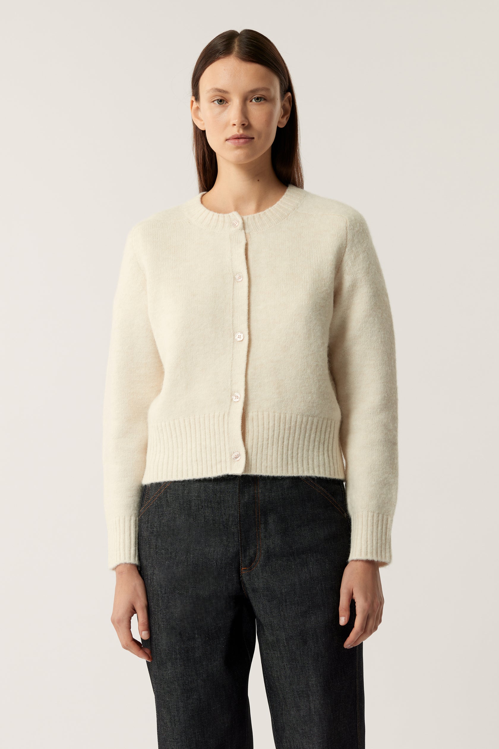 Louisa Cardigan Offwhite Melange
