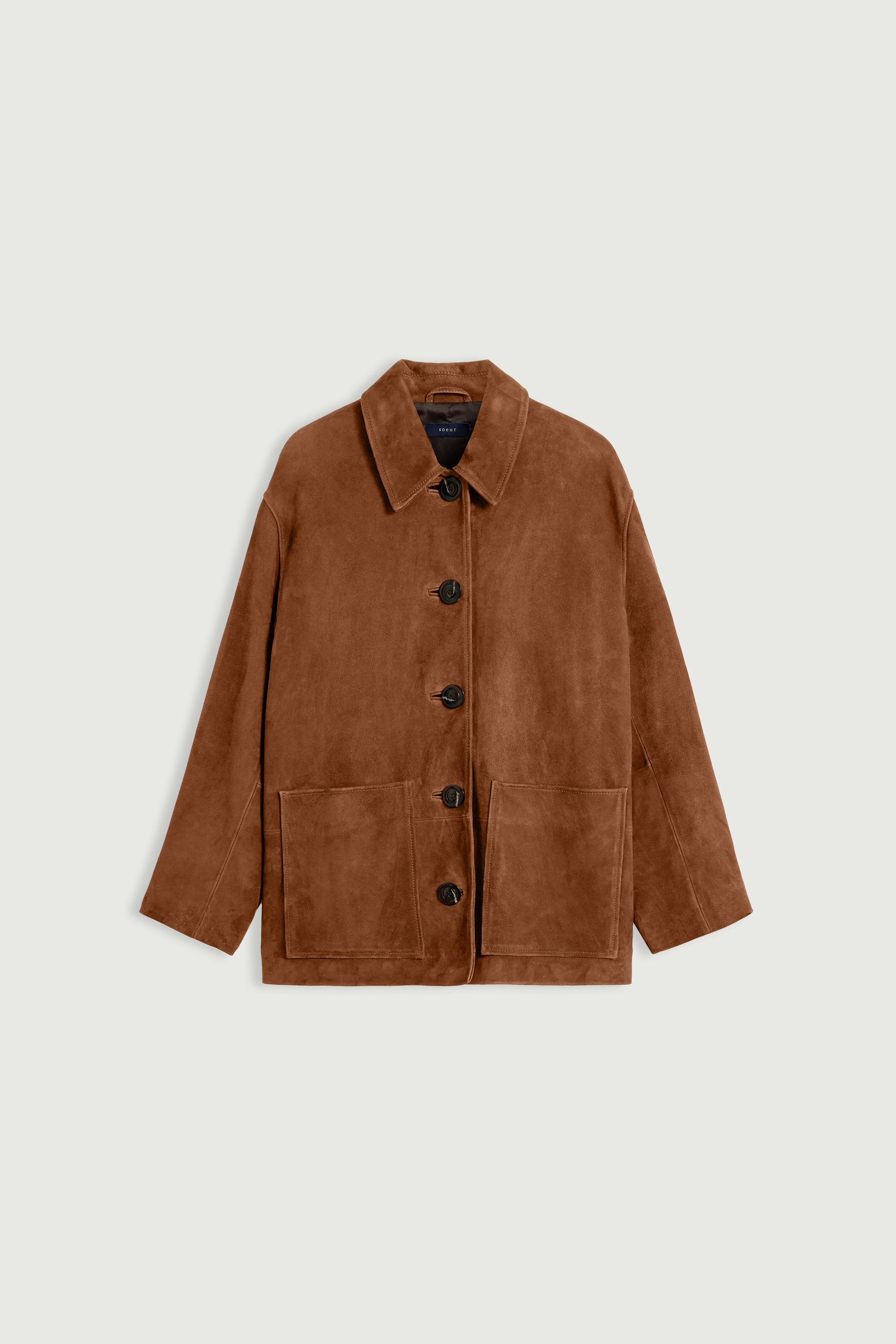 Vincenzo Jacket - Natural Split Leather Women - Soeur