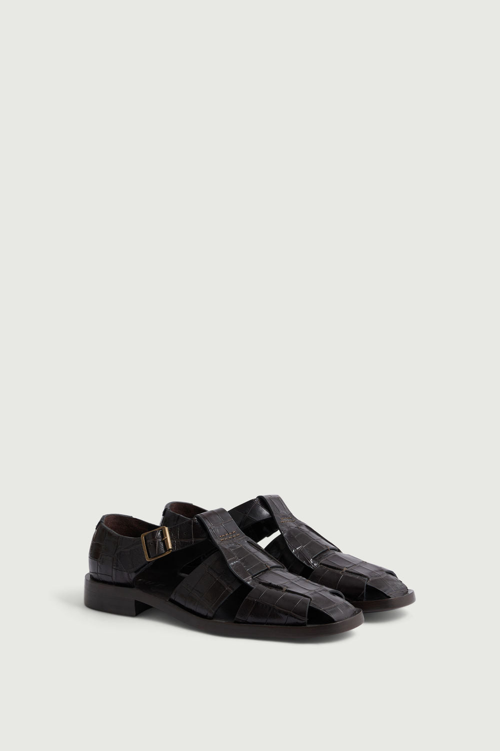 Sandals Velika - Dark Brown Braided Leather - Soeur