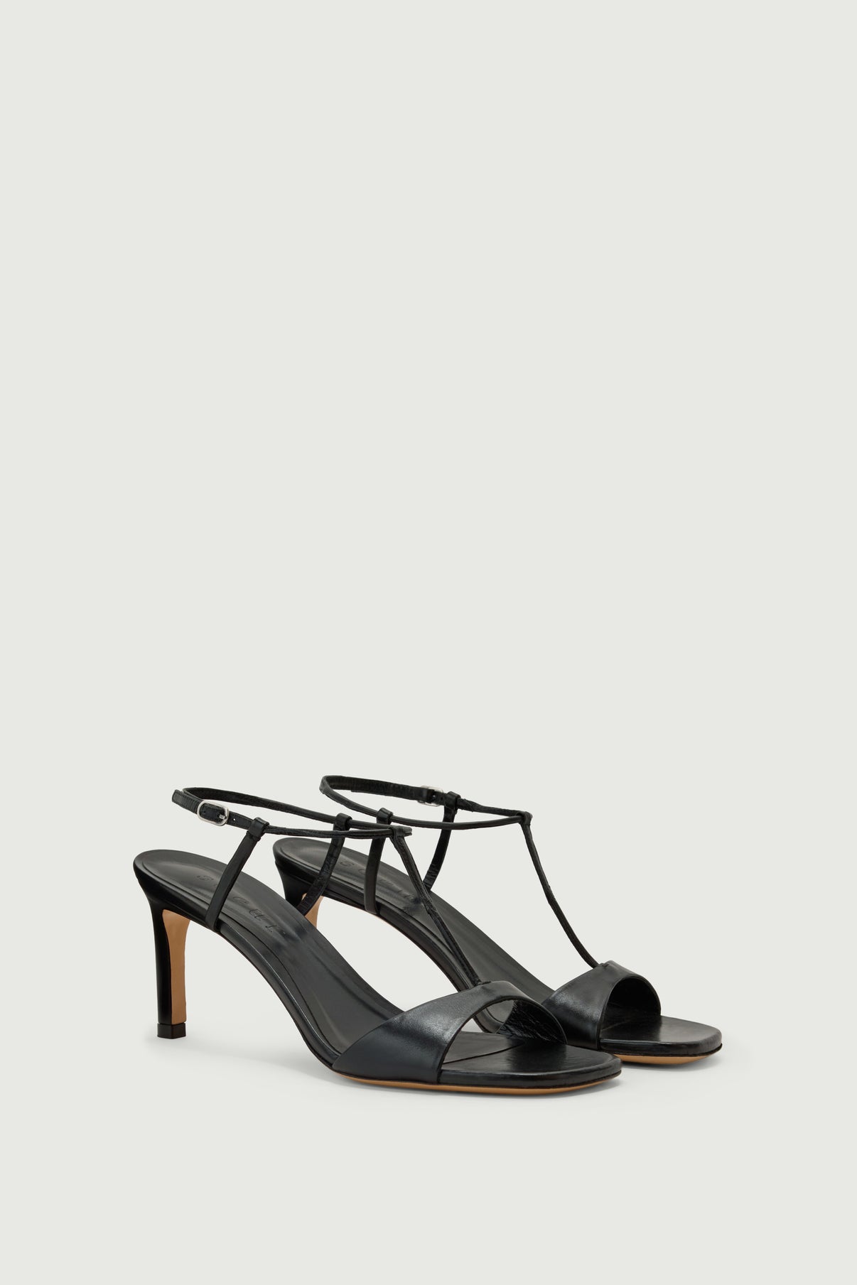 Sandales Cecilie - Noir Cuir à Talon - Soeur vue 4