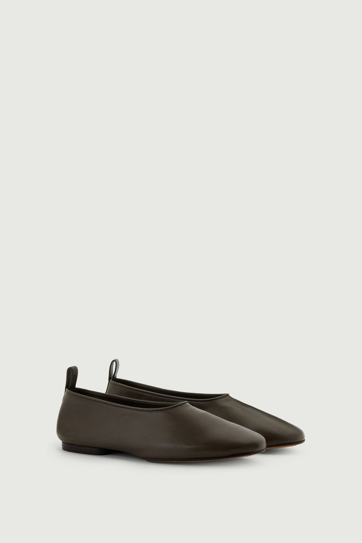 Bala ballet flats - Dark Khaki - Leather - Women vue 2