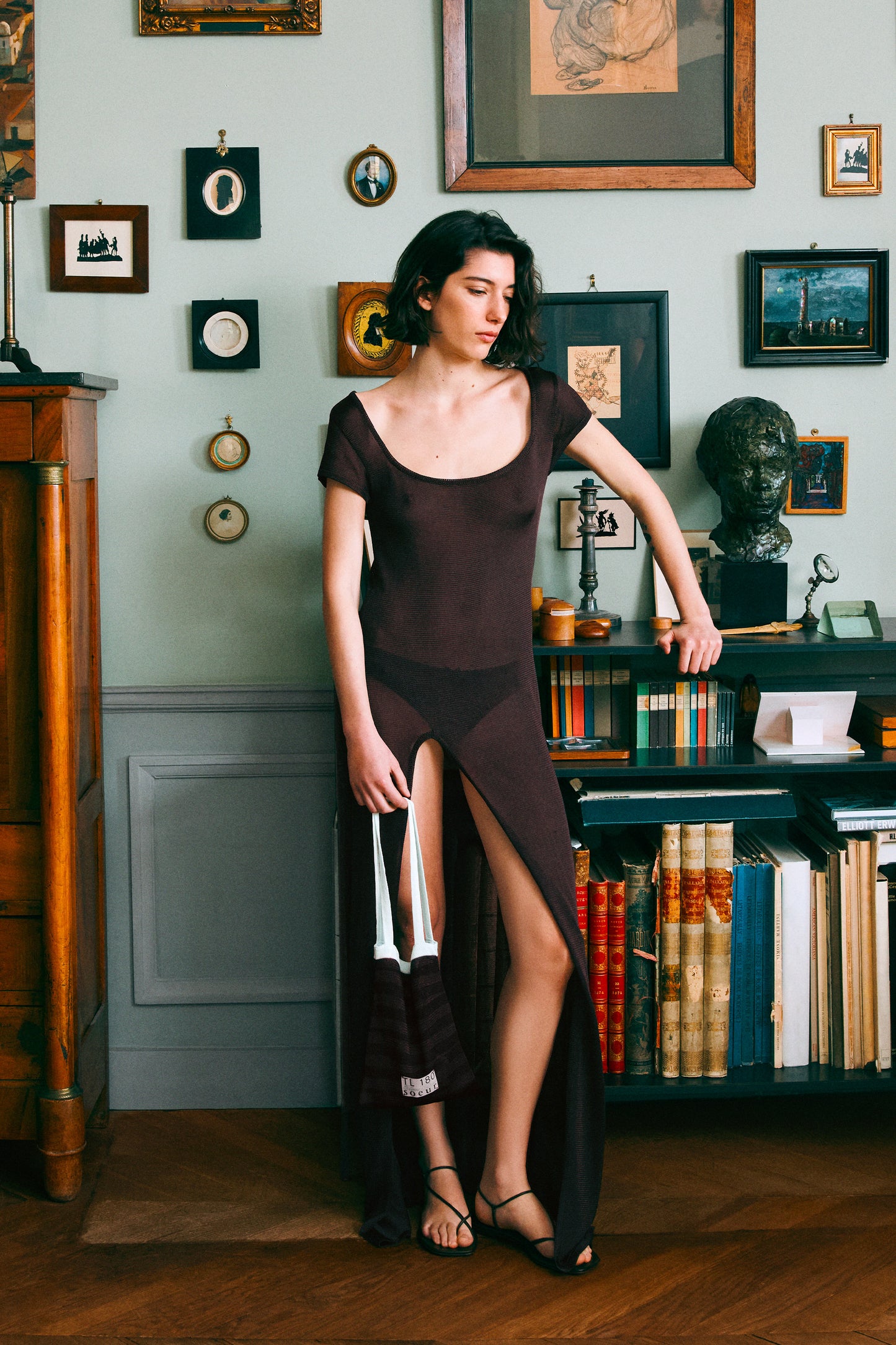 Robe Ornella longue moka fendue Soeur & TL180 - Soeur