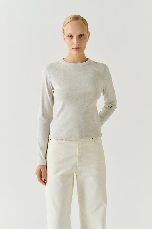 Camiseta Flavie - Gris jaspeado - Algodón - Mujer
