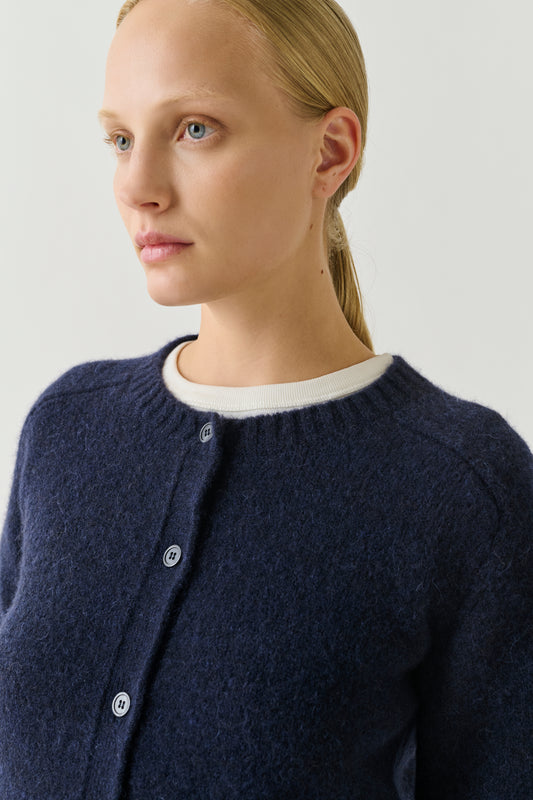 Cardigan Lyne - Navy - Laine - Femme