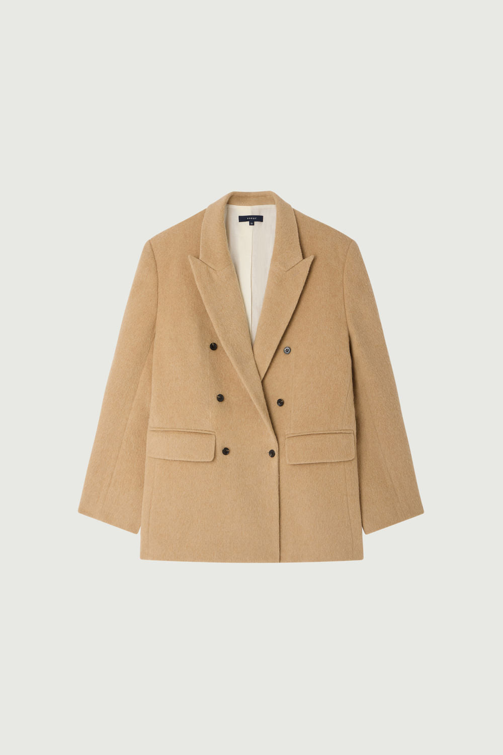 FEELS. OVERSIZEDWOOLCOAT LIGHT BROWN上杉柊平 Coat Helga - Beige Brushed Wool Women - Soeur