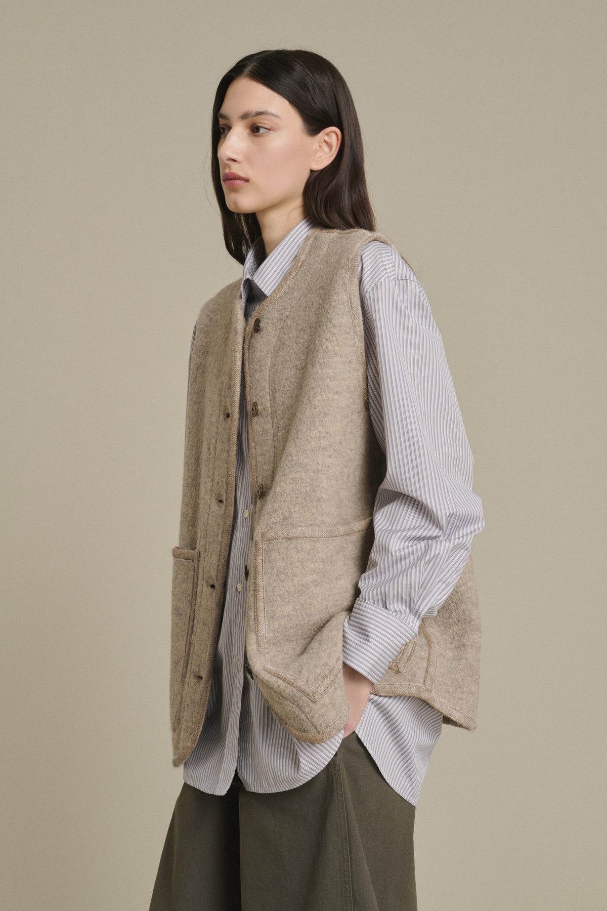 CHAQUETA CHICAGO BEIGE/GRIS vue 1