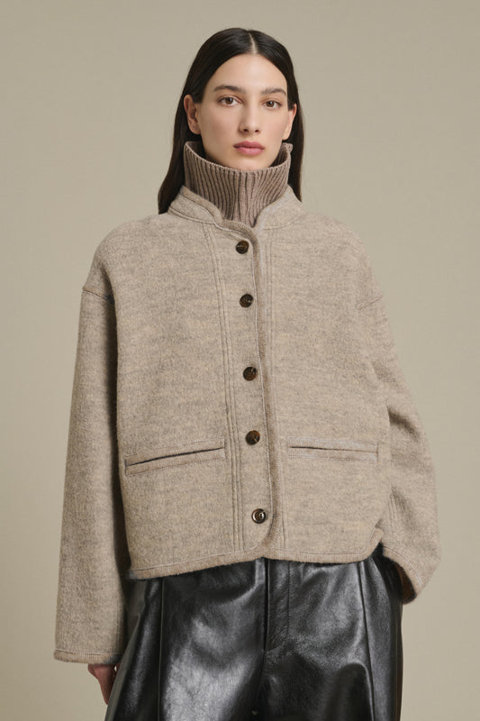 VESTE OLYMPE BEIGE/GRIS