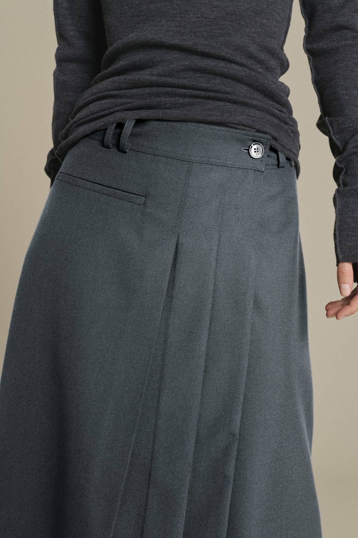 Falda Varna- Gris jaspeado - Mujer vue 3