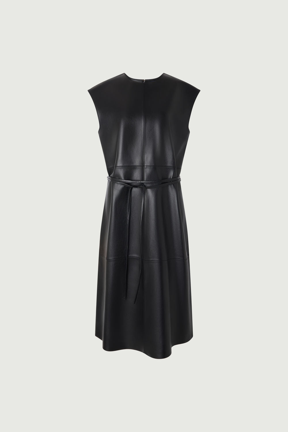 slim fit dress slacks Soeur - Robe Sofia Sans Manches en Cuir - Black