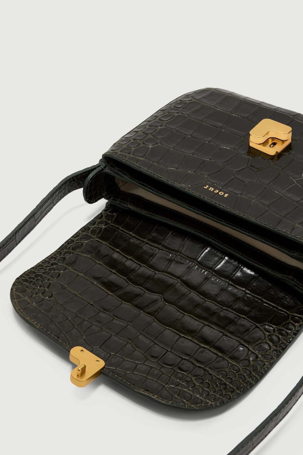 Bolso Bellissima Mini - Verde Oliva - Cuero - Mujer vue 4
