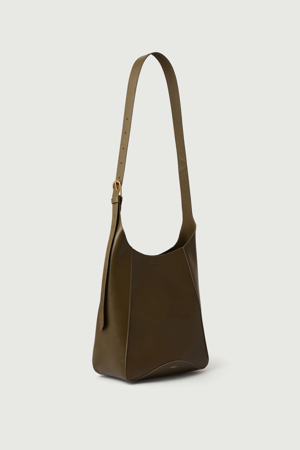 Bag Uma - Khaki Smooth Leather Hobo Women - Soeur
