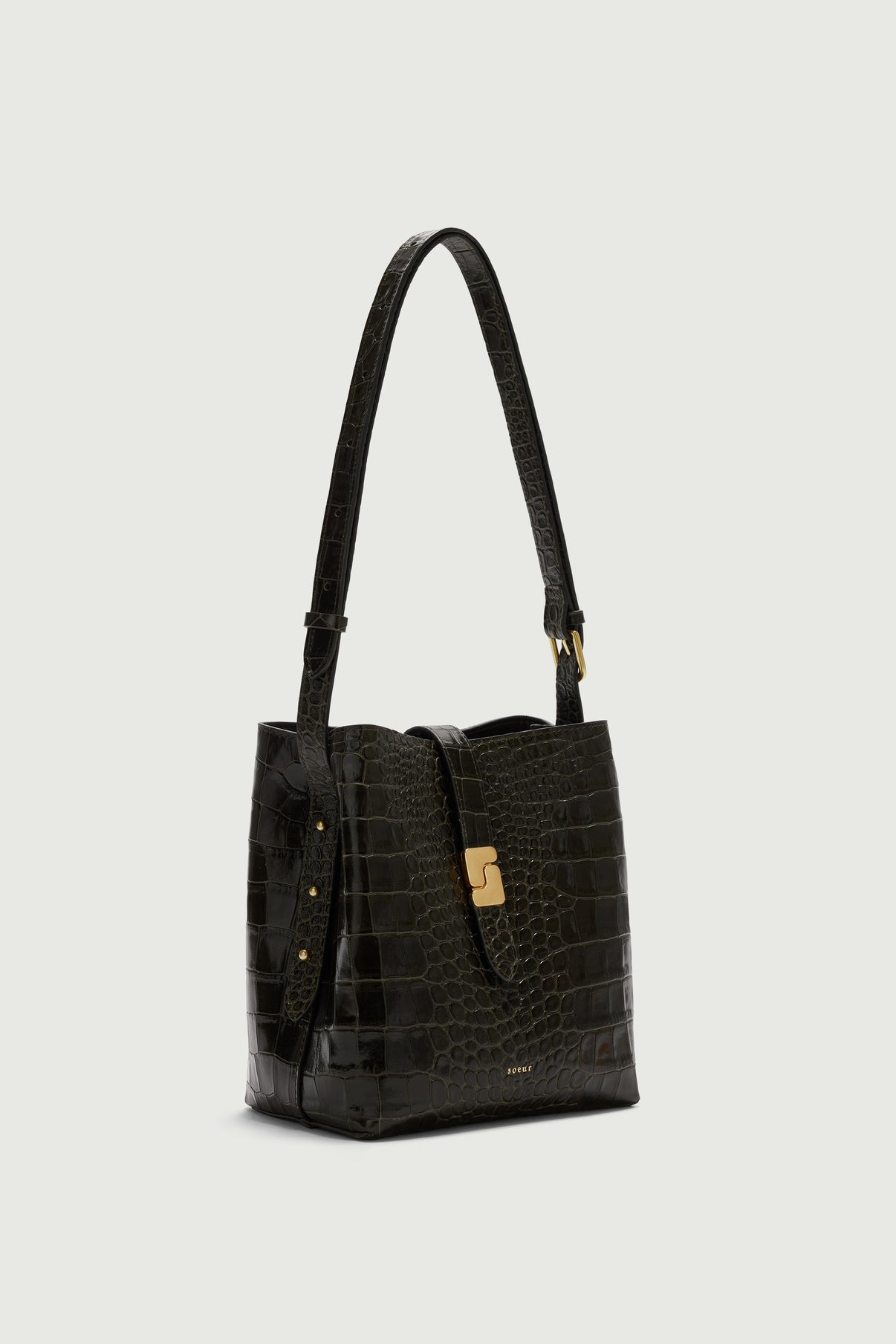 Bolso Bello Mini - Verde Oliva - Cuero - Mujer vue 4