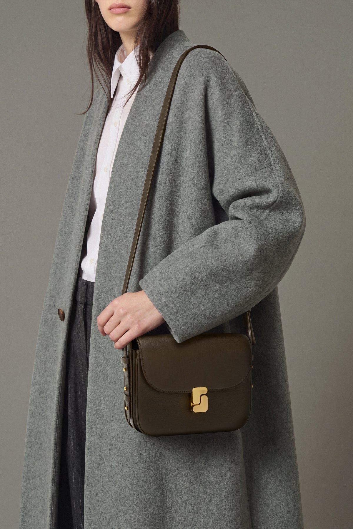 Sac Bellissima Mini - Kaki Foncé Cuir Grainé - Soeur vue 2