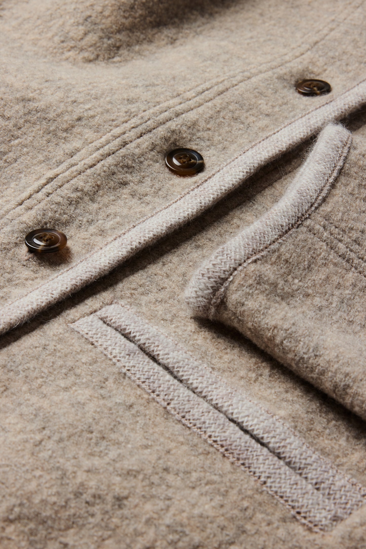 Chaqueta Olympe - Beige/Gris - Lana - Mujer